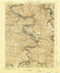 Brownsville Pennsylvania Historical topographic map, 1:62500 scale, 15 X 15 Minute, Year 1940