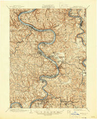 Brownsville Pennsylvania Historical topographic map, 1:62500 scale, 15 X 15 Minute, Year 1933