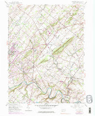 Buckingham Pennsylvania Historical topographic map, 1:24000 scale, 7.5 X 7.5 Minute, Year 1953