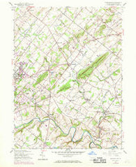 Buckingham Pennsylvania Historical topographic map, 1:24000 scale, 7.5 X 7.5 Minute, Year 1953