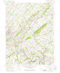 Buckingham Pennsylvania Historical topographic map, 1:24000 scale, 7.5 X 7.5 Minute, Year 1953