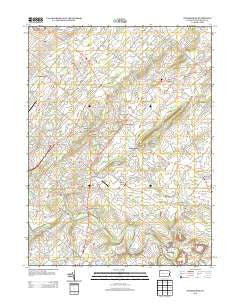 Buckingham Pennsylvania Historical topographic map, 1:24000 scale, 7.5 X 7.5 Minute, Year 2013
