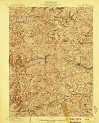 Burgettstown Pennsylvania Historical topographic map, 1:62500 scale, 15 X 15 Minute, Year 1906