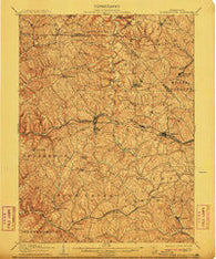 Burgettstown Pennsylvania Historical topographic map, 1:62500 scale, 15 X 15 Minute, Year 1906