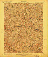 Burgettstown Pennsylvania Historical topographic map, 1:62500 scale, 15 X 15 Minute, Year 1906