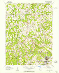 Burgettstown Pennsylvania Historical topographic map, 1:24000 scale, 7.5 X 7.5 Minute, Year 1954