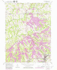 Burgettstown Pennsylvania Historical topographic map, 1:24000 scale, 7.5 X 7.5 Minute, Year 1954
