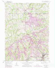 Burgettstown Pennsylvania Historical topographic map, 1:24000 scale, 7.5 X 7.5 Minute, Year 1954