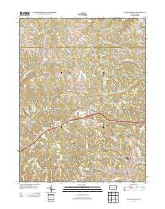 Burgettstown Pennsylvania Historical topographic map, 1:24000 scale, 7.5 X 7.5 Minute, Year 2013