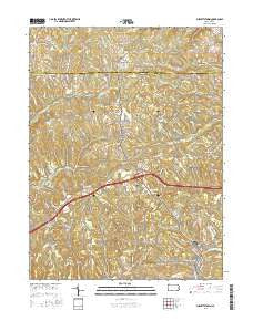 Burgettstown Pennsylvania Current topographic map, 1:24000 scale, 7.5 X 7.5 Minute, Year 2016
