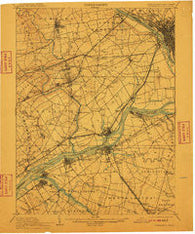 Burlington New Jersey Historical topographic map, 1:62500 scale, 15 X 15 Minute, Year 1906