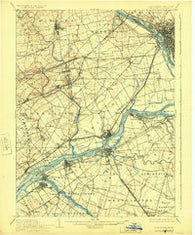 Burlington New Jersey Historical topographic map, 1:62500 scale, 15 X 15 Minute, Year 1906