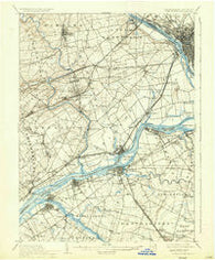 Burlington New Jersey Historical topographic map, 1:62500 scale, 15 X 15 Minute, Year 1906