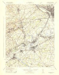 Burlington New Jersey Historical topographic map, 1:62500 scale, 15 X 15 Minute, Year 1942