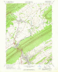 Burnham Pennsylvania Historical topographic map, 1:24000 scale, 7.5 X 7.5 Minute, Year 1966