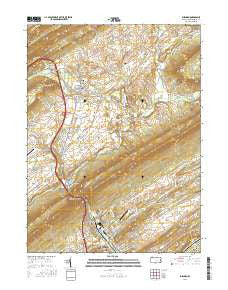 Burnham Pennsylvania Current topographic map, 1:24000 scale, 7.5 X 7.5 Minute, Year 2016