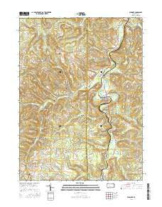 Burnside Pennsylvania Current topographic map, 1:24000 scale, 7.5 X 7.5 Minute, Year 2016