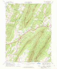 Burnt Cabins Pennsylvania Historical topographic map, 1:24000 scale, 7.5 X 7.5 Minute, Year 1966