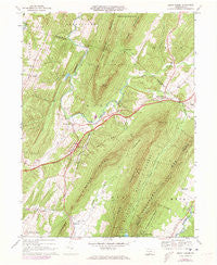 Burnt Cabins Pennsylvania Historical topographic map, 1:24000 scale, 7.5 X 7.5 Minute, Year 1966