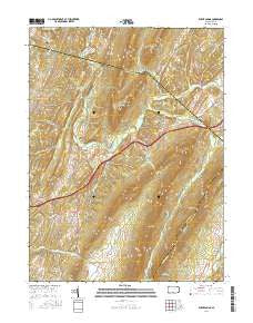 Burnt Cabins Pennsylvania Current topographic map, 1:24000 scale, 7.5 X 7.5 Minute, Year 2016