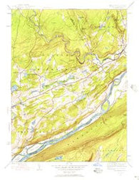 Bushkill Pennsylvania Historical topographic map, 1:24000 scale, 7.5 X 7.5 Minute, Year 1944