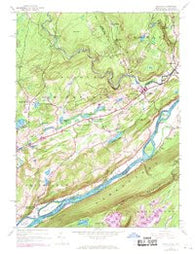 Bushkill Pennsylvania Historical topographic map, 1:24000 scale, 7.5 X 7.5 Minute, Year 1944