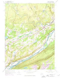 Bushkill Pennsylvania Historical topographic map, 1:24000 scale, 7.5 X 7.5 Minute, Year 1944