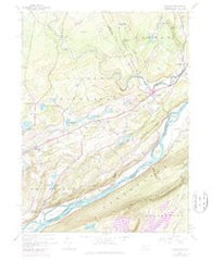 Bushkill Pennsylvania Historical topographic map, 1:24000 scale, 7.5 X 7.5 Minute, Year 1944