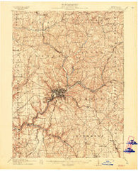 Butler Pennsylvania Historical topographic map, 1:62500 scale, 15 X 15 Minute, Year 1911