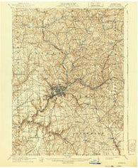 Butler Pennsylvania Historical topographic map, 1:62500 scale, 15 X 15 Minute, Year 1911