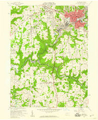 Butler Pennsylvania Historical topographic map, 1:24000 scale, 7.5 X 7.5 Minute, Year 1958