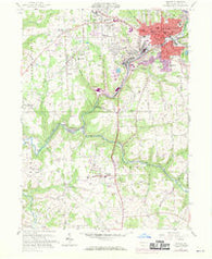 Butler Pennsylvania Historical topographic map, 1:24000 scale, 7.5 X 7.5 Minute, Year 1958