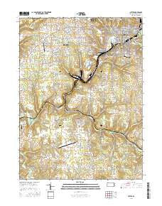 Butler Pennsylvania Current topographic map, 1:24000 scale, 7.5 X 7.5 Minute, Year 2016