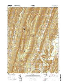 Butler Knob Pennsylvania Current topographic map, 1:24000 scale, 7.5 X 7.5 Minute, Year 2016
