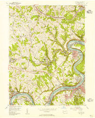 California Pennsylvania Historical topographic map, 1:24000 scale, 7.5 X 7.5 Minute, Year 1954