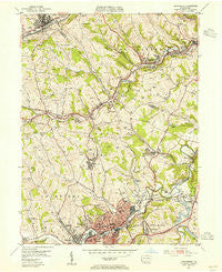 Canonsburg Pennsylvania Historical topographic map, 1:24000 scale, 7.5 X 7.5 Minute, Year 1953