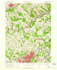 Canonsburg Pennsylvania Historical topographic map, 1:24000 scale, 7.5 X 7.5 Minute, Year 1960