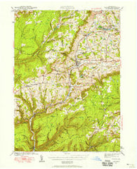 Canton Pennsylvania Historical topographic map, 1:62500 scale, 15 X 15 Minute, Year 1942