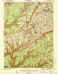 Canton Pennsylvania Historical topographic map, 1:62500 scale, 15 X 15 Minute, Year 1944