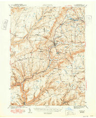 Canton Pennsylvania Historical topographic map, 1:62500 scale, 15 X 15 Minute, Year 1944