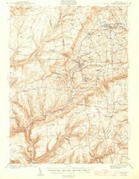 Canton Pennsylvania Historical topographic map, 1:62500 scale, 15 X 15 Minute, Year 1944