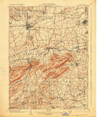 Carlisle Pennsylvania Historical topographic map, 1:62500 scale, 15 X 15 Minute, Year 1904