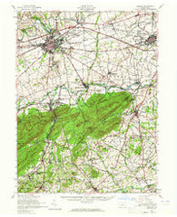 Carlisle Pennsylvania Historical topographic map, 1:62500 scale, 15 X 15 Minute, Year 1952