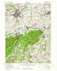 Carlisle Pennsylvania Historical topographic map, 1:62500 scale, 15 X 15 Minute, Year 1952