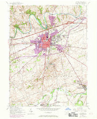 Carlisle Pennsylvania Historical topographic map, 1:24000 scale, 7.5 X 7.5 Minute, Year 1952