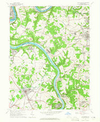 Carmichaels Pennsylvania Historical topographic map, 1:24000 scale, 7.5 X 7.5 Minute, Year 1964