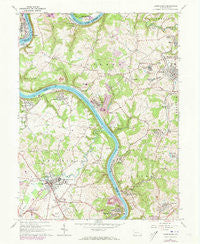 Carmichaels Pennsylvania Historical topographic map, 1:24000 scale, 7.5 X 7.5 Minute, Year 1964