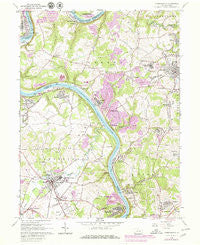 Carmichaels Pennsylvania Historical topographic map, 1:24000 scale, 7.5 X 7.5 Minute, Year 1964