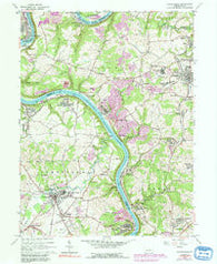Carmichaels Pennsylvania Historical topographic map, 1:24000 scale, 7.5 X 7.5 Minute, Year 1964