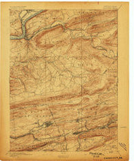 Catawissa Pennsylvania Historical topographic map, 1:62500 scale, 15 X 15 Minute, Year 1894